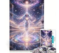 Rompecabezas para Adultos de 1000 Piezas El Despertar del Alma cósmica Juguetes para armar Entrena tu Cerebro y Tus Manos con póster y Hoja de Preguntas a Juego 38x26cm