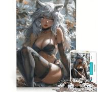Rompecabezas para Adultos de 1000 Piezas El Encantamiento del Lobo Místico Juegos relajantes Que mejoran la Memoria cumpleaños y Navidad 50x75cm