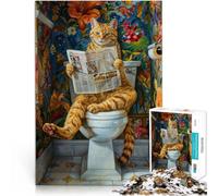 Rompecabezas para Adultos de 1000 Piezas el Gato va al baño Hecho de Madera para Mayores de 14 años Juguetes de Juego desafiantes Toda la Familia. tamaño:50x75cm