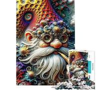 Rompecabezas para Adultos de 1000 Piezas El Gnomo Besado Fractal Juegos relajantes Que desafían la Inteligencia Cerebral Juguetes adictivos Excelentes Regalos para Toda la Familia (tamaño 38x52cm)