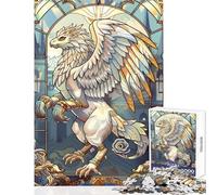 Rompecabezas para Adultos de 1000 Piezas el Legendario Grifo de Cristal Juguetes de Bricolaje Gran Regalo para Juegos Juegos relajantes Lista de Deseos con Papá Noel tamaño 50x75cm
