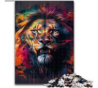 Rompecabezas para Adultos de 1000 Piezas: El león y el Elefante Juguete Intelectual Regalo de cumpleaños, decoración de Pared para Mayores de 14 años tamaño 50x75cm