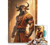 Rompecabezas para Adultos de 1000 Piezas El Monje minotauro Juegos Divertidos para aliviar el estrés Piezas de Formas aleatorias Que encajan Perfectamente 50x75cm