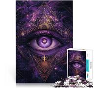 Rompecabezas para Adultos de 1000 Piezas El Ojo Que Todo lo ve Juguetes de Juego para Regalo Familiar decoración de Pared 52x38cm