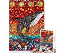 Rompecabezas para Adultos de 1000 Piezas El país de los sueños de Las Ballenas Juego práctico para Adultos Desafío difícil (Tamaño 38x26cm)
