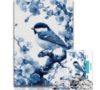 Rompecabezas para Adultos de 1000 Piezas,El pajarito Azul,para aliviar el estrés y Matar el Tiempo en casa Cada Pieza es única Juego desafiante y Divertido para Toda la Familia Apto 38x26cm