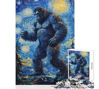 Rompecabezas para Adultos de 1000 Piezas El Paseo Nocturno de Bigfoot Rompecabezas para Adultos Juego práctico Desafío difícil (Tamaño 50x75cm)