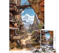 Rompecabezas para Adultos de 1000 Piezas El Paso de los forajidos Juego práctico decoración para el hogar Juguete Educativo Regalos de cumpleaños y únicos (50x75cm)