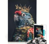 Rompecabezas para Adultos de 1000 Piezas El pequeño Rey Loro Juguete Educativo para Pasar el Tiempo en casa Durante Las Vacaciones Regalo de cumpleaños Regalos 38x26cm