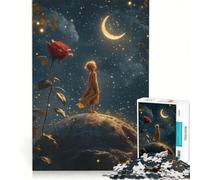 Rompecabezas para Adultos de 1000 Piezas El Principito bajo Las Estrellas Un Juego práctico Divertido y con Humor Ideal para Decorar el Escritorio 50x75cm