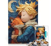 Rompecabezas para Adultos de 1000 Piezas El Principito y el Zorro Juegos Divertidos para aliviar el estrés Piezas de Formas aleatorias Que encajan Perfectamente 38x26cm