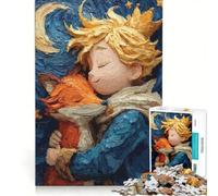Rompecabezas para Adultos de 1000 Piezas El Principito y el Zorro Juguetes para armar Entrena tu Cerebro y Tus Manos con póster y Hoja de Preguntas a Juego 50x75cm