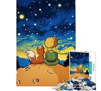 Rompecabezas para Adultos de 1000 Piezas El Principito y el Zorro Rompecabezas de 1000 Piezas Juguetes antiestrés Desafío difícil cumpleaños (38x26cm)