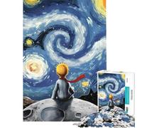 Rompecabezas para Adultos de 1000 Piezas El Principito y La Noche Estrellada Diversión en casa Regalos para Mujeres Juego Familiar para Mayores de 14 años (50x75cm)