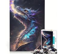 Rompecabezas para Adultos de 1000 Piezas: El reinado cósmico de los Dragones ancestrales, Juego Educativo para la diversión Familiar, Toda la Familia 38x26cm