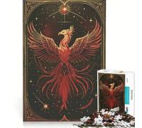 Rompecabezas para Adultos de 1000 Piezas El Renacimiento del fénix Juguetes para armar una Forma Interesante de Reducir el estrés con póster y Hoja de Preguntas a Juego 38x26cm