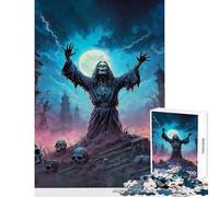 Rompecabezas para Adultos de 1000 Piezas El Rey Calavera Rompecabezas de 1000 Piezas Juego práctico Grandes Regalos y Juguetes Vacaciones en casa Matar el Tiempo (38x26cm)