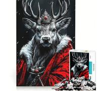 Rompecabezas para Adultos de 1000 Piezas El Rey Ciervo carmesí, Juego Educativo, Carrera de Velocidad Manual, Regalo de cumpleaños, Regalos 38x26cm