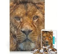 Rompecabezas para Adultos de 1000 Piezas El Rey de la Selva, Juguetes para armar, interacción Entre Padres e Hijos, cumpleaños y Navidad 38x52cm