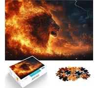 Rompecabezas para Adultos de 1000 Piezas El Rey León Ardiente Reducción del estrés Interesante Juguetes de decoración del hogar 38x26cm