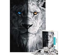 Rompecabezas para Adultos de 1000 Piezas El Rey León Bestias Rompecabezas para Adolescentes Juegos relajantes Vacaciones en casa Matar el Tiempo Juego desafiante Regalos (Tamaño 38x26cm)