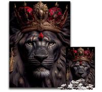Rompecabezas para Adultos de 1000 Piezas, El Rey León Negro o El Rey León Rojo, Colorido, decoración del hogar y Juego Familiar Interactivo, 50x75cm (19,68x29,52 Pulgadas).