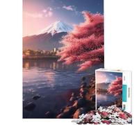 Rompecabezas para Adultos de 1000 Piezas El Sereno Monte Fuji Juego Imposible Juguetes educativos Regalo de cumpleaños Corte de precisión (tamaño 38x52cm)