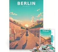 Rompecabezas para Adultos de 1000 Piezas El Silencio en Tonos Pastel en el Muro de Berlín Juegos relajantes y Actividades Divertidas para Hacer en casa Incluye póster y Hoja de Preguntas a Juego