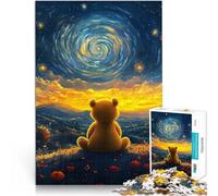Rompecabezas para Adultos de 1000 Piezas El sueño Estrellado del Osito de Peluche Juego Familiar para y Mejorar el Amor Entre Parejas 38x26cm
