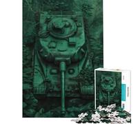 Rompecabezas para Adultos de 1000 Piezas El Tanque camuflado Rompecabezas de 1000 Piezas para decoración de Pared Mejora la Memoria Regalo de cumpleaños Regalos (50x75cm)
