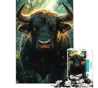 Rompecabezas para Adultos de 1000 Piezas El Toro en el Bosque Rompecabezas para Adultos Juegos Familiares Difícil Actividades Divertidas para Hacer en casa (Tamaño 50x75cm)