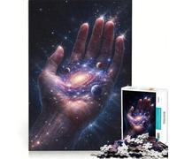 Rompecabezas para Adultos de 1000 Piezas El Universo en la Palma de la Mano de la creación Juego práctico Actividades Divertidas para Hacer en casa Regalos para Mujeres 38x26cm