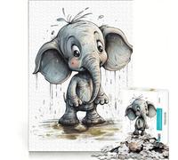 Rompecabezas para Adultos de 1000 Piezas Elefante acuático Juego práctico Pero Divertido y humorístico Colección de Artistas Bellas Artes 50x75cm