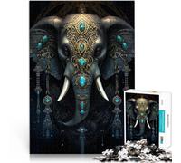 Rompecabezas para Adultos de 1000 Piezas “ Elefante mágico” Madera，Apto para Mayores de 14 años. Juego de ingenio Ideas de Regalos。tamaño：50x75cm/19.68x29.52pulgada
