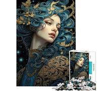 Rompecabezas para Adultos de 1000 Piezas Elegancia mística a la luz de la Luna Rompecabezas para Adolescentes Juegos relajantes Vacaciones en casa Matar el Tiempo Juego desafiante Regalos (38x52cm)