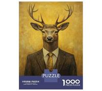 Rompecabezas para Adultos De 1000 Piezas Elegant Deer Gentleman-1 Rompecabezas para Adultos Juego Familiar Divertido Y Humorístico Cumpleaños Y Navidad 38x26cm/1000pcs