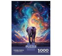 Rompecabezas para Adultos De 1000 Piezas Elephant at Starry Sky Rompecabezas para Adultos Juegos Relajantes Desafío Difícil Regalo De Cumpleaños, Regalos, 38x26cm/1000pcs