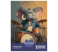 Rompecabezas para Adultos De 1000 Piezas Elephant Drummer with Attitude Rompecabezas para Adultos Juegos Relajantes Desafío Difícil Regalo De Cumpleaños, Regalos, 38x26cm/1000pcs