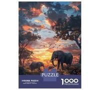 Rompecabezas para Adultos De 1000 Piezas Elephants Nature SynthWave Rompecabezas para Adultos Juguetes Antiestrés Análisis Y Lógica Oferta como Regalos para Toda La Familia 52x38cm/1000pcs