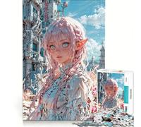 Rompecabezas para Adultos de 1000 Piezas, Elfa Anime, Juego práctico, Pero Divertido y humorístico, Colección de Artistas, Bellas Artes 38x26cm