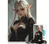 Rompecabezas para Adultos de 1000 Piezas Elfo de Sangre,Vampiro,Ghoul,Arte de Corte nítido,Juego Divertido para concentrarse,Tiempo de Juego Tranquilo,Regalo Divertido de Navidad 38x52cm