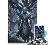 Rompecabezas para Adultos de 1000 Piezas Elfo Lunar Centinela del Bosque Antiguo Juego Familiar Juego Relajante e Intelectual Regalo desafiante 50x75cm