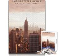 Rompecabezas para Adultos de 1000 Piezas, Empire State Building, Juego Educativo, Regalo de cumpleaños, Regalo de Amigo Secreto, tamaño 38x26cm