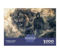 Rompecabezas para Adultos De 1000 Piezas Empowerment Lion's Roar Hoodie for Men Rompecabezas para Adultos Juegos De Relajación Análisis Y Lógica Cumpleaños Y Navidad 38x26cm/1000pcs
