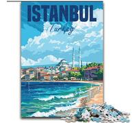 Rompecabezas para Adultos de 1000 Piezas en Estambul, Turquía Apto para Mayores de 14 años Desafiante, Pero Divertido y Divertido Gran Regalo 26x38cm