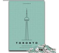 Rompecabezas para Adultos de 1000 Piezas en Toronto, Ontario, para Mayores de 14 años Decoración del hogar como Regalo para Toda la Familia y Amigos 75x100cm