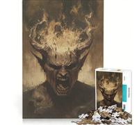 Rompecabezas para Adultos de 1000 Piezas: Encarnación de la Furia Infernal, Juego Imposible, dificultad Extrema, cumpleaños y Ocasiones Especiales 50x75cm