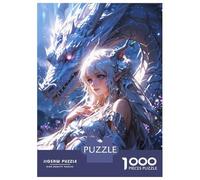 Rompecabezas Para Adultos De 1000 Piezas Enchanted Bond Elven Maiden And Mystic Dragon Rompecabezas Para Adultos Juego De Ingenio Desafío Difícil Gran Regalo Para Los Amantes De Los Juegos 52x38cm/100