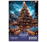 Rompecabezas para Adultos De 1000 Piezas Enchanted Christmas Village Rompecabezas para Adultos Juguetes Antiestrés Decoración Actividades Divertidas En Casa 52x38cm/1000pcs