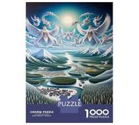 Rompecabezas para Adultos De 1000 Piezas Enchanted Fantasy Landscape with Angels and Seraphim Rompecabezas para Adolescentes Juego Práctico Desafío Difícil Juego Desafiante Regalos 70x50cm/1000pcs
